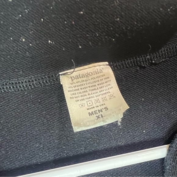 Vintage 90s Patagonia Spandex Fleece Black Half Zip Mens Sz X-LARGE Made in USA‎ - Picture 4 of 4